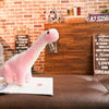 Peluche dinosaure rose