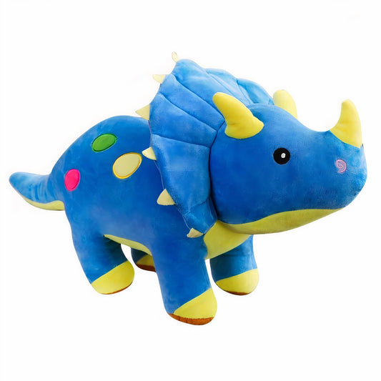 Peluche dinosaure toute douce bleue