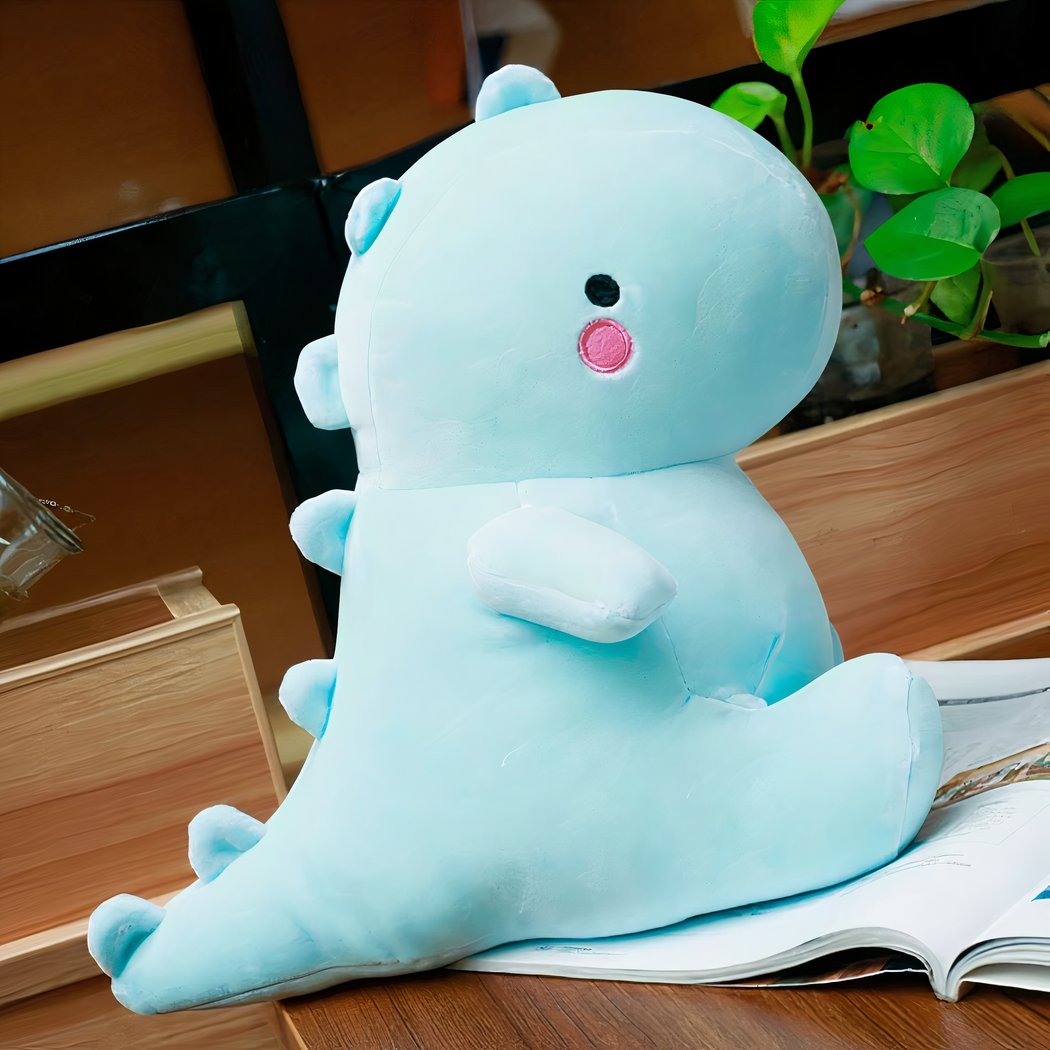 Peluche dinosaure trop mignonne bleue
