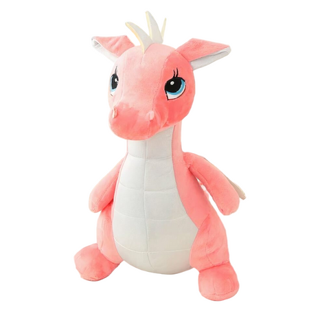 Peluche dragon mignon rose