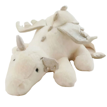 Peluche dragon volant blanc