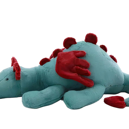 Peluche dragon volant bleu