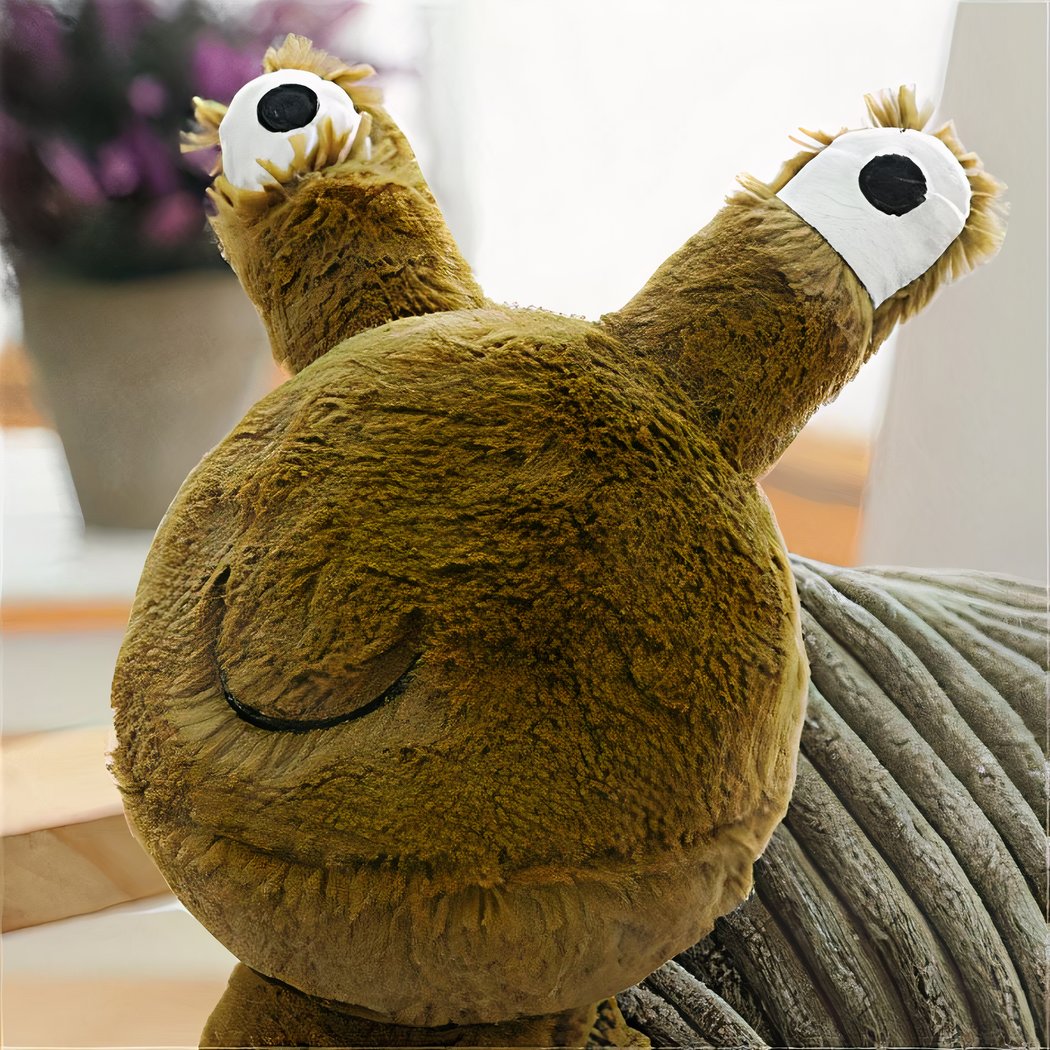 Peluche escargot vert