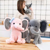 Peluche éléphant toute douce grise