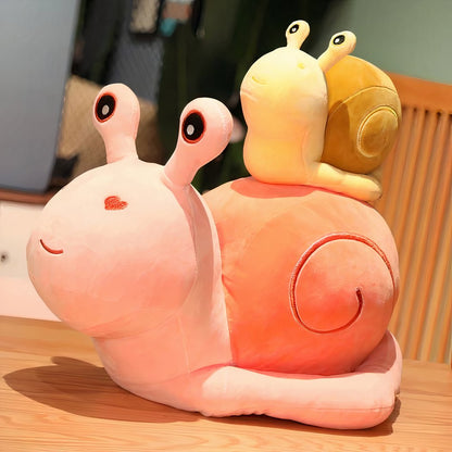 Peluche escargot avec coeur rose