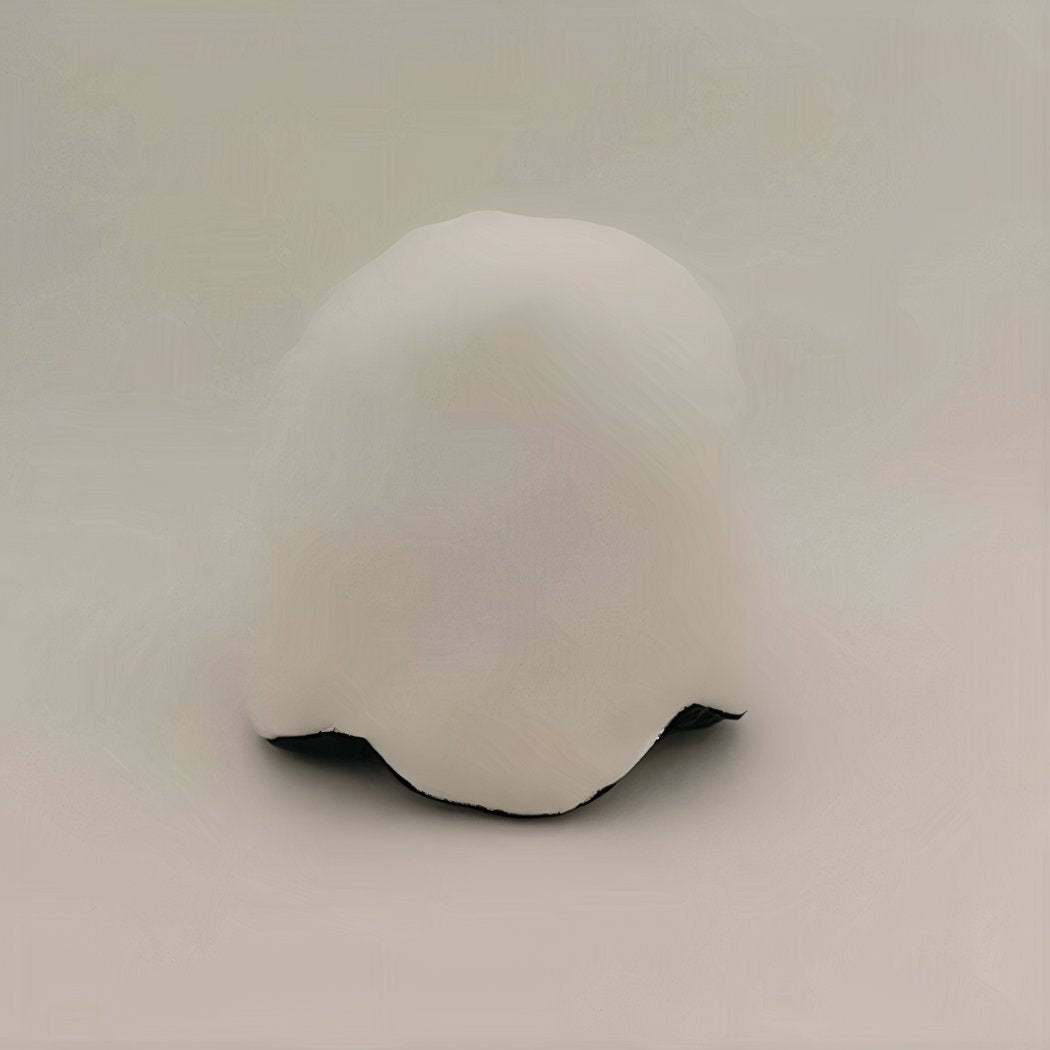 Peluche fantôme noir et blanc réversible, fluorescente