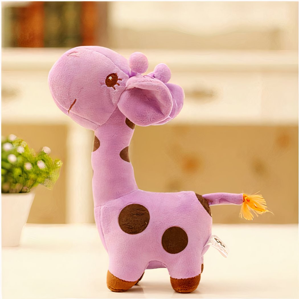 Peluche girafe toute mignonne jaune
