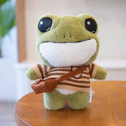Peluche grenouille avec pull