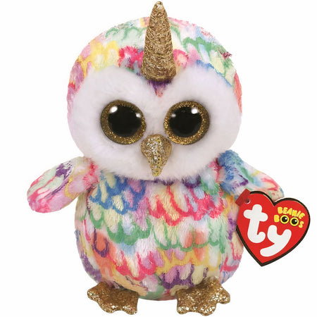 Peluche hibou TY colorée pastel