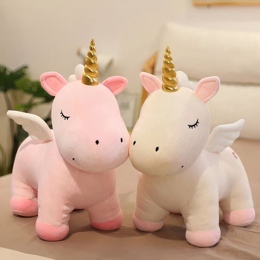 Peluche licorne beige