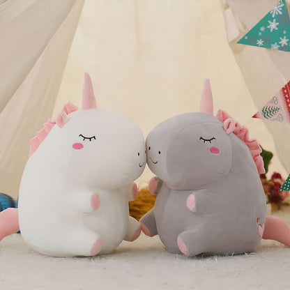 Peluche licorne super douce blanche