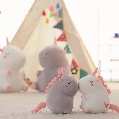 Peluche licorne super douce blanche