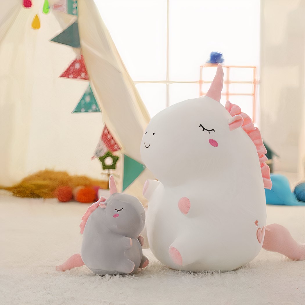 Peluche licorne super douce blanche