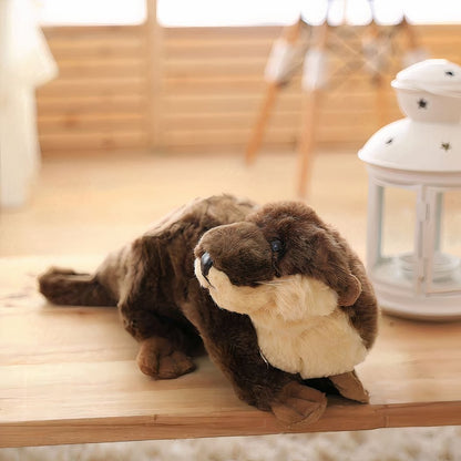 Peluche loutre marron