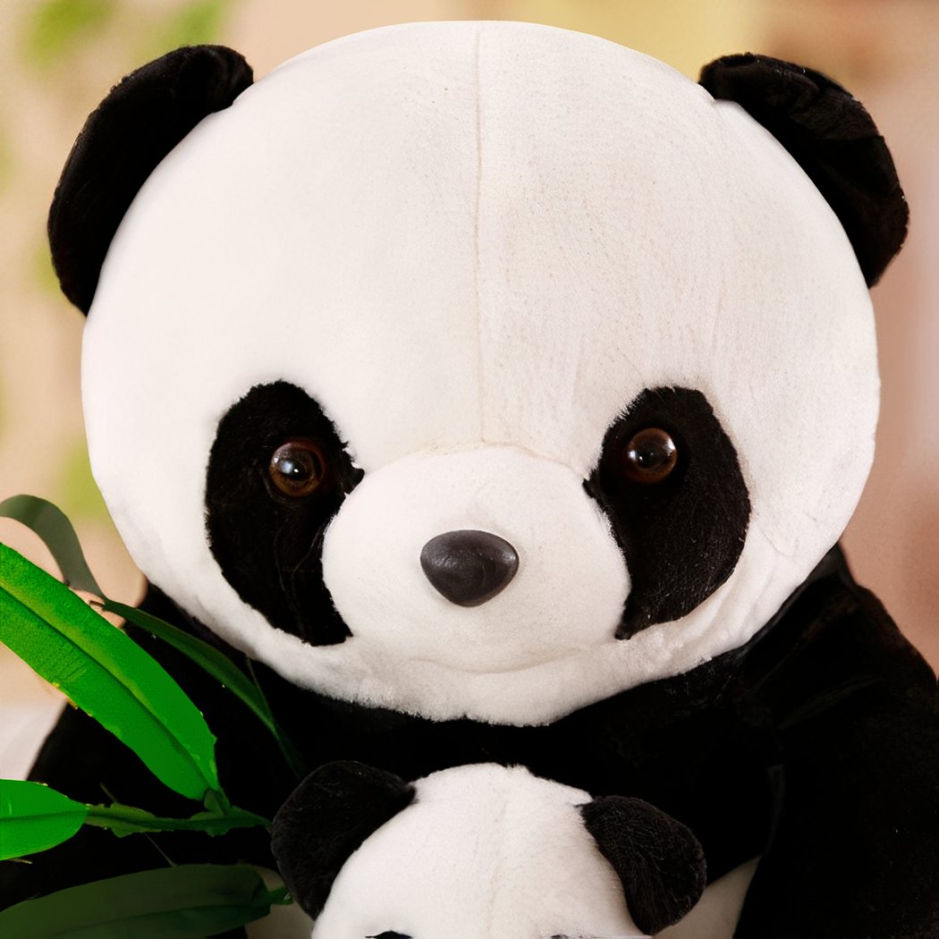 Peluche maman et bébé panda