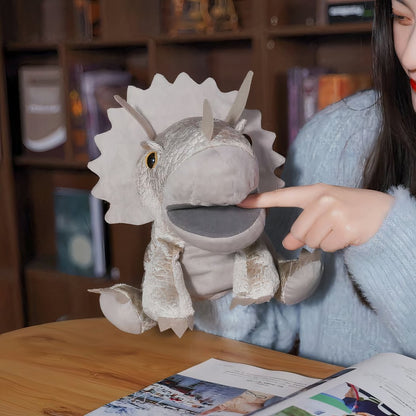 Peluche marionnette dinosaure