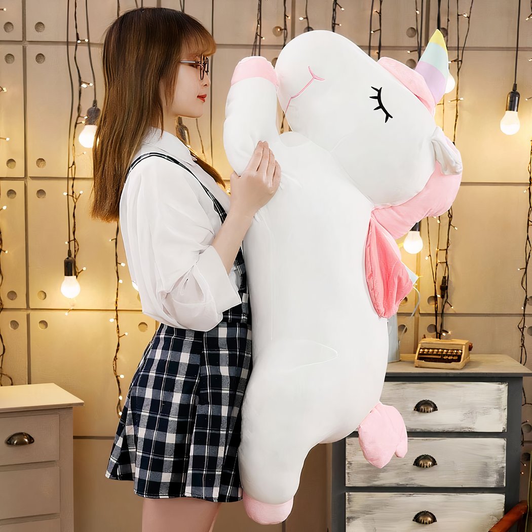 Peluche merveilleuse licorne Blanche