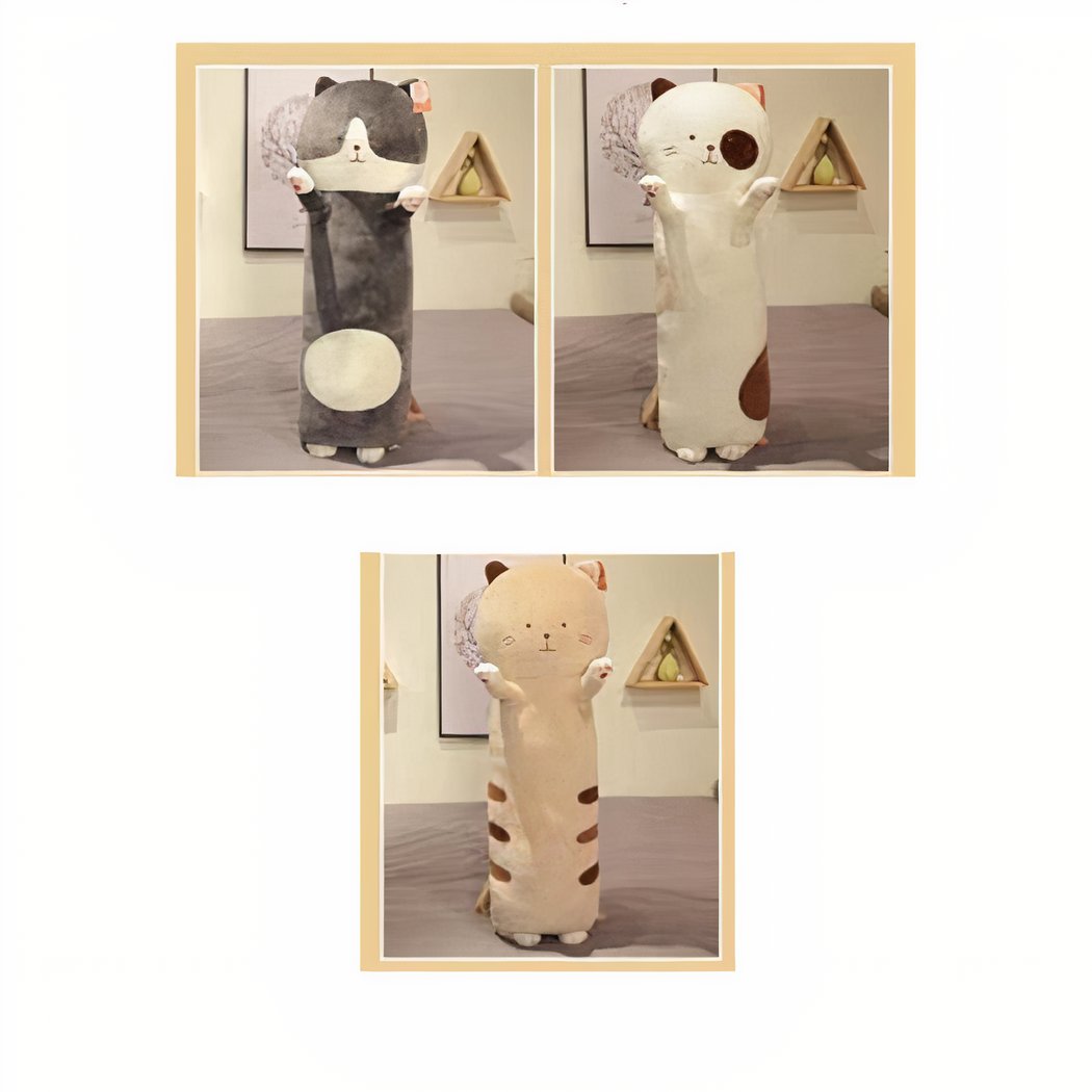 Peluche oreiller chat doux et mignon