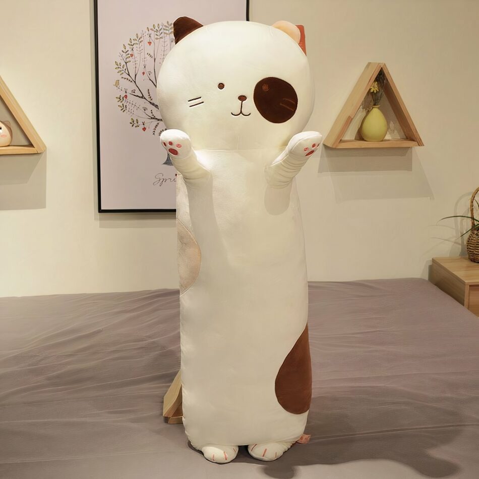 Peluche oreiller chat doux et mignon