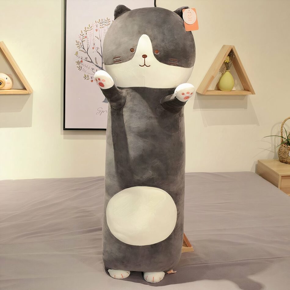Peluche oreiller chat doux et mignon