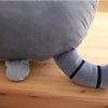 Peluche oreiller chat super mignonne grise