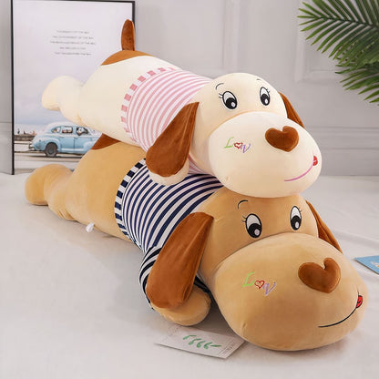 Peluche oreiller couple chien "love"
