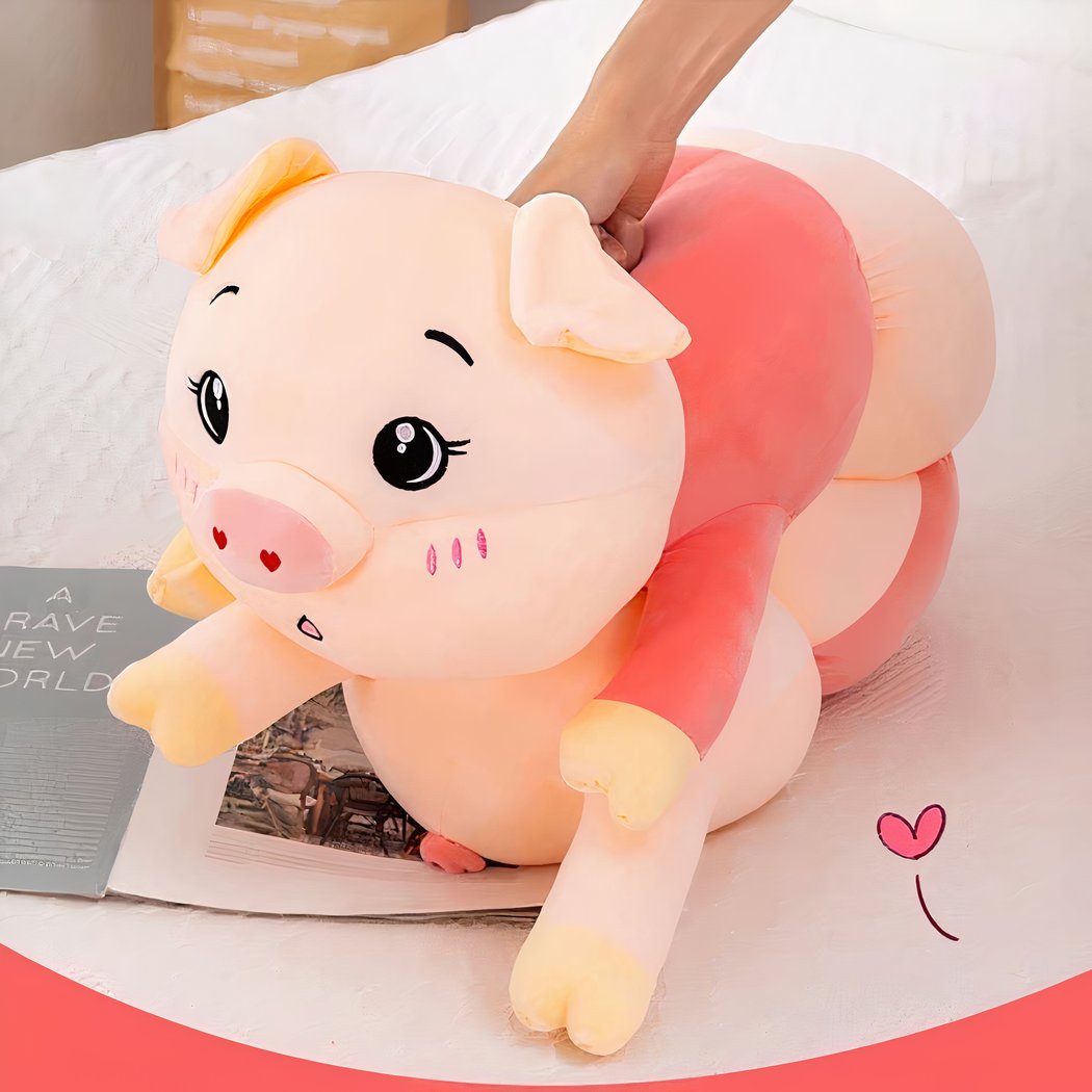 Peluche oreiller en forme de cochon doux