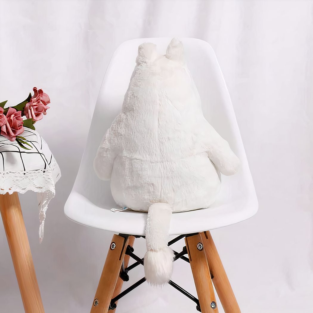 Peluche oreiller hippopotame blanc
