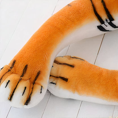 Peluche oreiller tigre marron