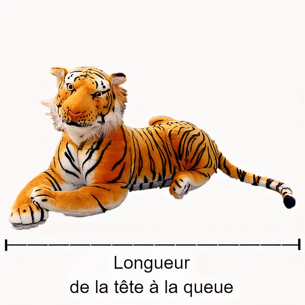 Peluche oreiller tigre marron