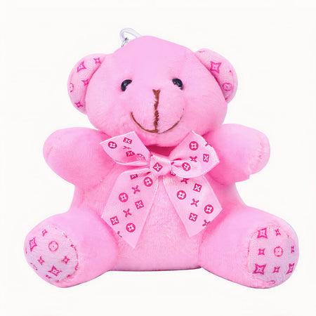 Peluche ours porte-clés rose