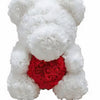 Peluche ours roses blanches