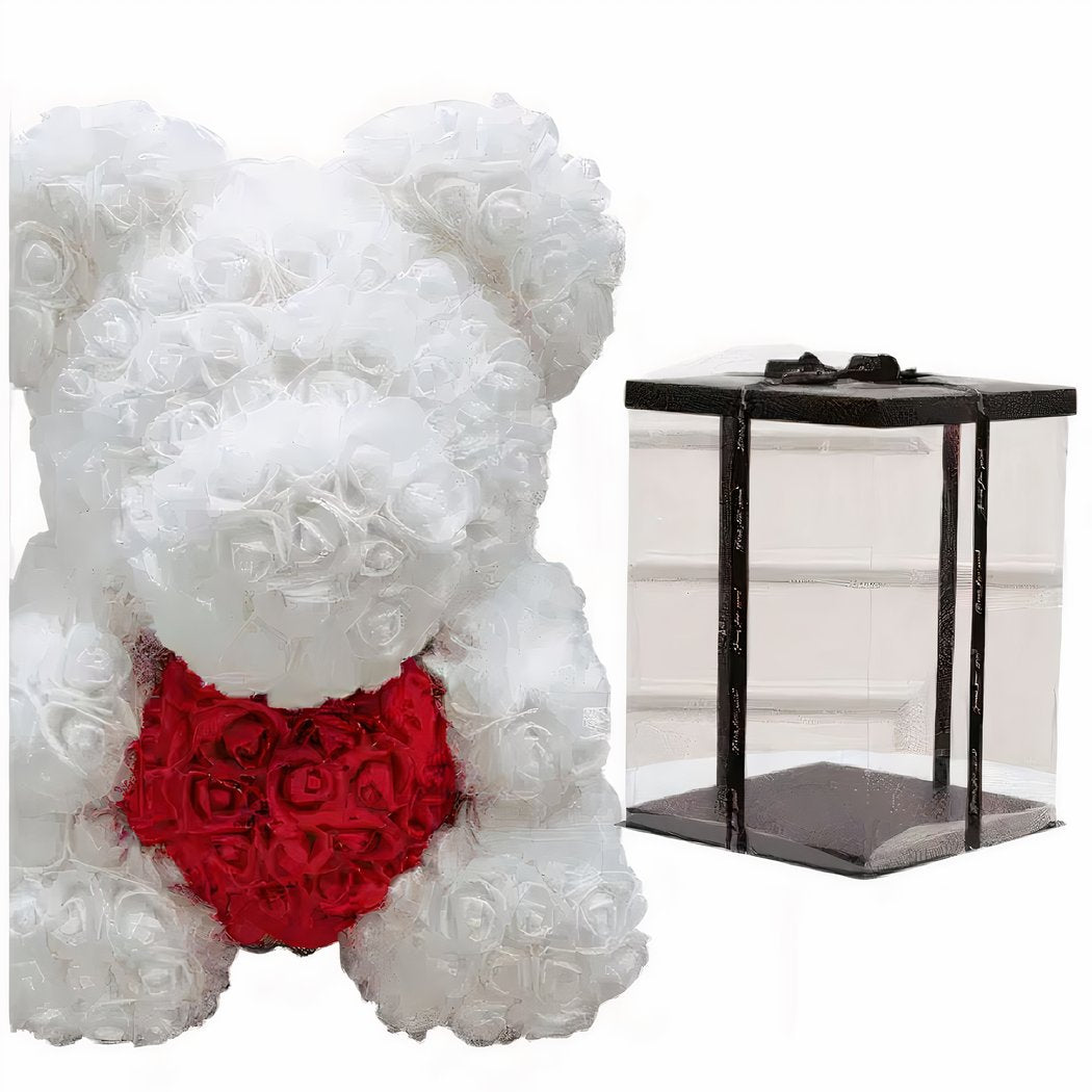 Peluche ours roses blanches coffret collector