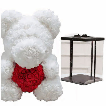 Peluche ours roses blanches coffret collector