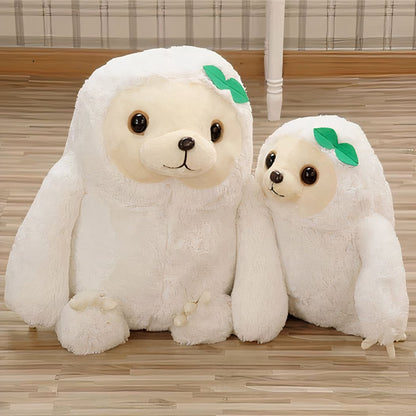 Peluche paresseux très mignon blanc