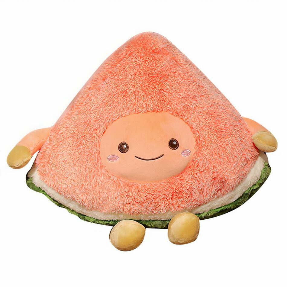 Peluche douce en forme de fruit pastèque