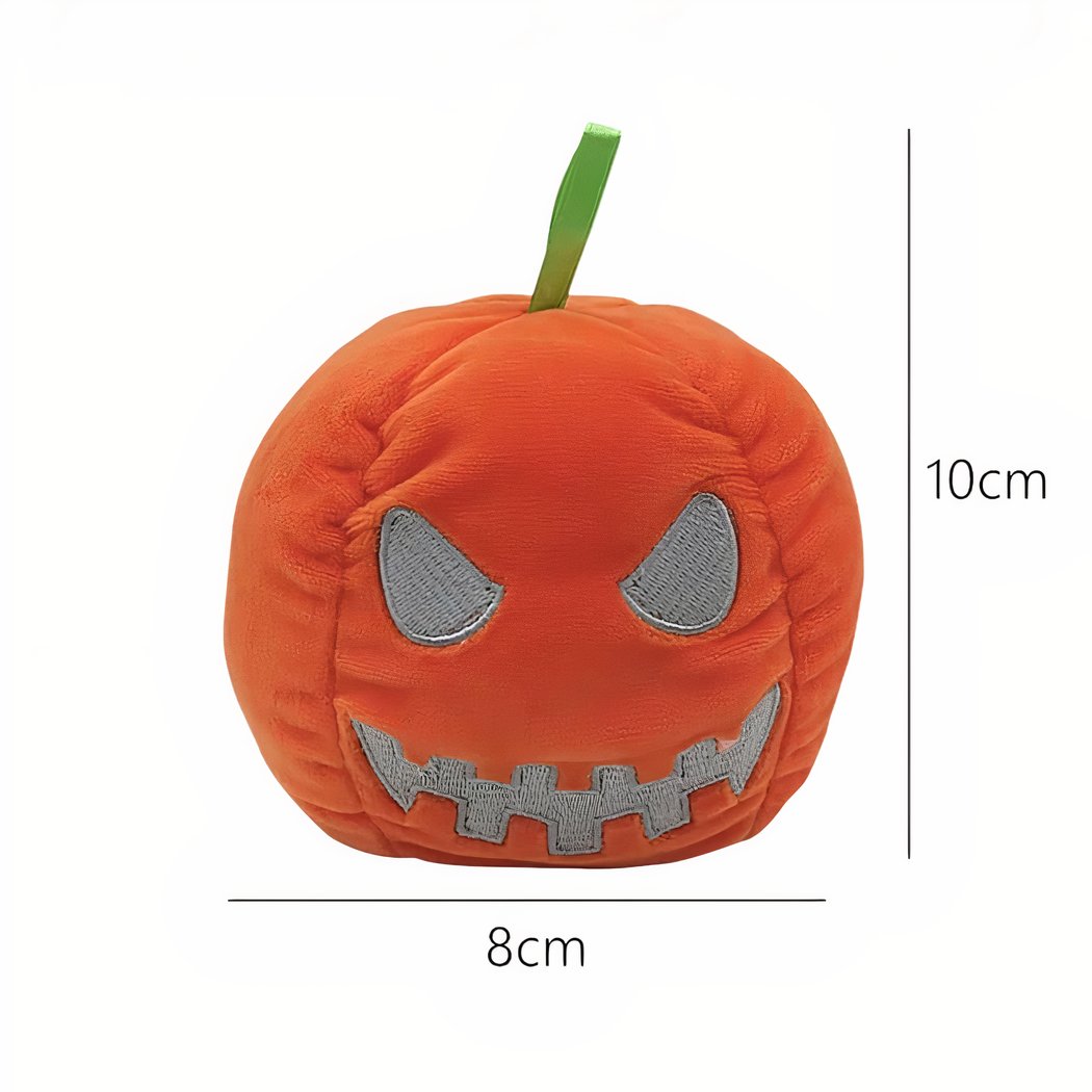 Peluche petite citrouille réversible, fluorescente