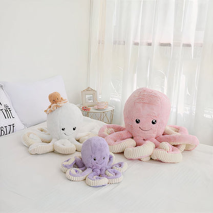 Peluche pieuvre violette super mignonne