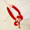 Peluche singe kawaii longue queue rouge