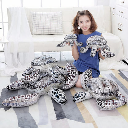 Peluche tortue de mer grise
