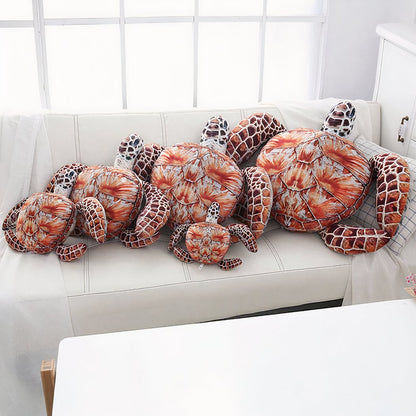 Peluche tortue de mer rouge