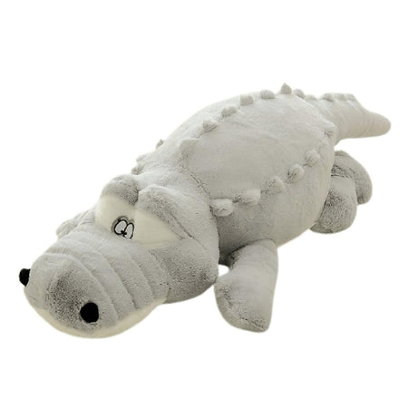 Peluche Crocodile oreiller grise