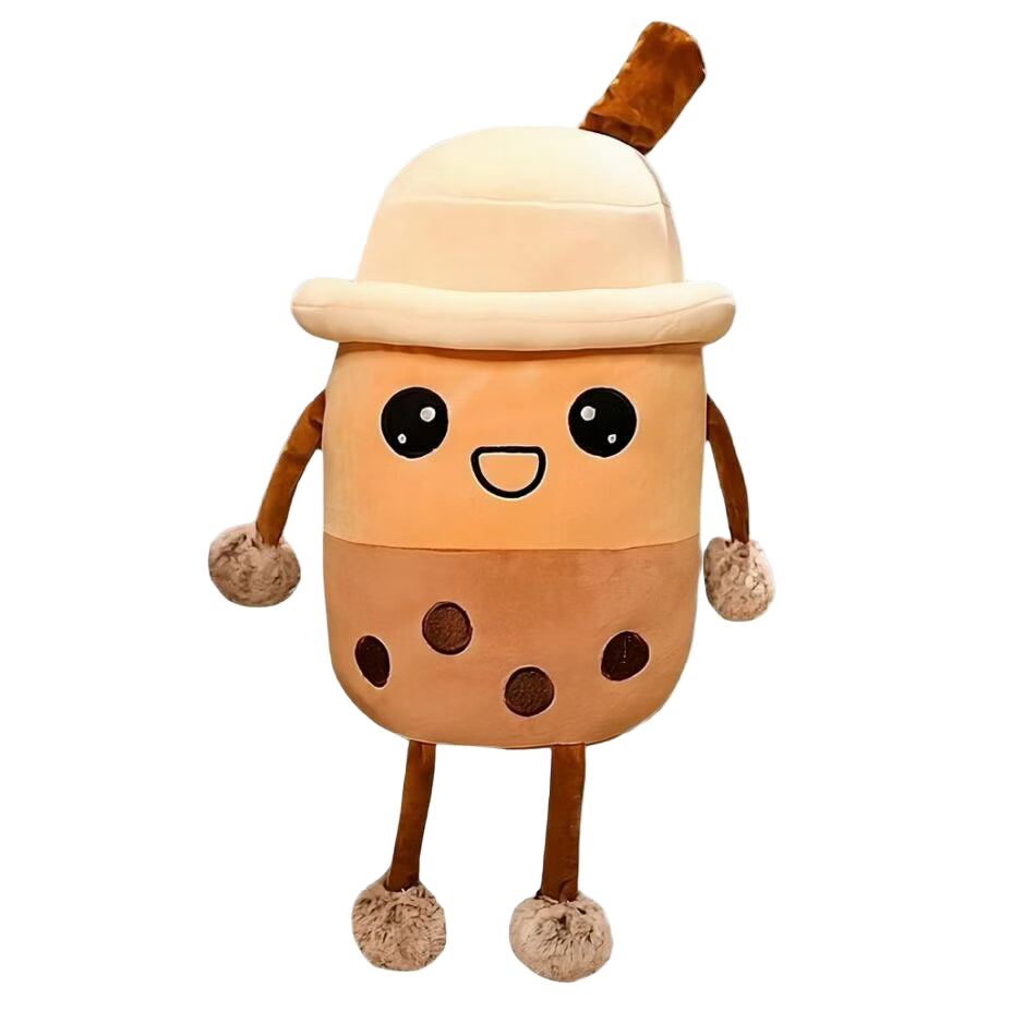 Peluche Bubble Tea Boba souriant