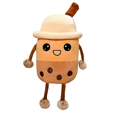 Peluche Bubble Tea Boba souriant