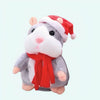 Peluche Hamster gris parlant Père Noël