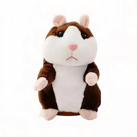 Peluche Hamster marron chocolat parlant