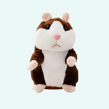 Peluche Hamster marron chocolat parlant