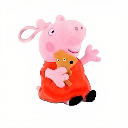 Peluche Peppa Pig rose assise
