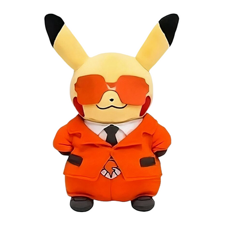 Peluche Pikachu avec costume rouge
