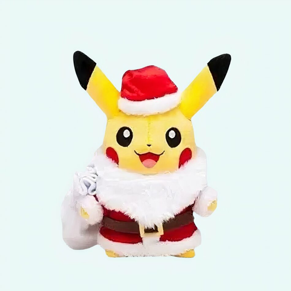 Peluche Pikachu style père noël